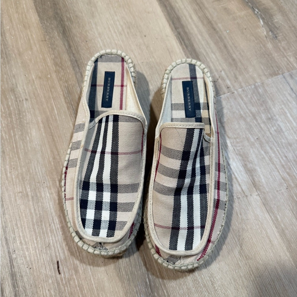 Burberry Checkered Canvas Espadrilles